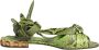Dolce & Gabbana Groene Sandalen met Enkelbandjes en Dierenprint - Thumbnail 1