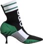 Dolce & Gabbana Groene Stretch Sok Stijl Enkellaarzen - Thumbnail 1