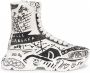 Dolce & Gabbana Luxe Graffiti Print Mid Top Sneakers White - Thumbnail 20