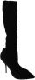 Dolce & Gabbana Black Stretch Socks Knee High Booties Shoes Zwart Dames - Thumbnail 1