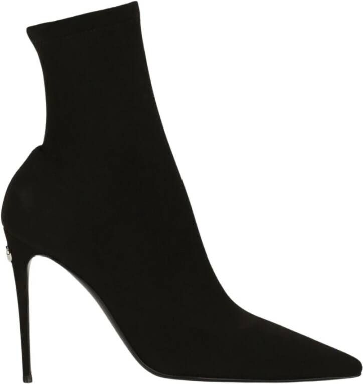 Dolce & Gabbana Zwarte platte schoenen met DG-logo Black Dames