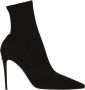 Dolce & Gabbana Zwarte Jersey Enkellaarzen met Stiletto Black Dames - Thumbnail 1