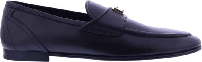 Dolce & Gabbana Stijlvolle leren loafers voor heren Black Heren