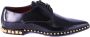 Dolce & Gabbana Zwarte leren gouden studs Derby schoenen Black Heren - Thumbnail 2