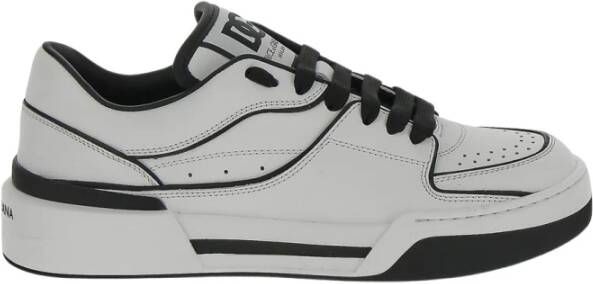 Dolce & Gabbana Nieuwe Roma Sneakers met Contrasterende Details White Heren