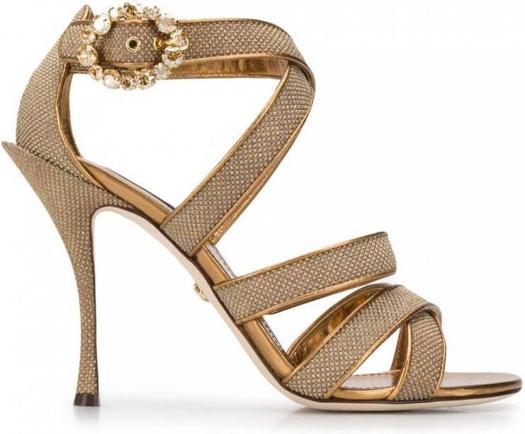 Schoenen Sandalen met hoge hakken Sandalen met bandjes en hoge hakken Dolce & Gabbana Sandalen met bandjes en hoge hakken zilver casual uitstraling 