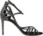 Dolce & Gabbana Prachtige Rhinestone Stiletto Sandalen Black Dames - Thumbnail 9