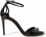 Dolce & Gabbana Zwarte Leren Enkelband Hakken Black Dames - Thumbnail 2