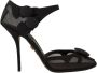 Dolce & Gabbana Zwarte Mesh Enkelband Stiletto Pumps Black Dames - Thumbnail 2