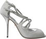 Dolce & Gabbana Zilveren Glanzende Sandalen Pumps Schoenen Gray Dames - Thumbnail 2