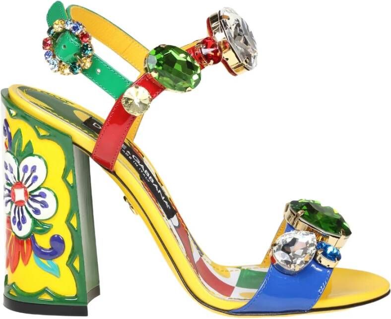 Dolce & Gabbana Keira Hoge Hak Sandalen met Aangebrachte Stenen Multicolor Dames