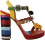 Dolce & Gabbana Multicolor Crystals Ankle Strap Heels Sandals Shoes Meerkleurig Dames - Thumbnail 1