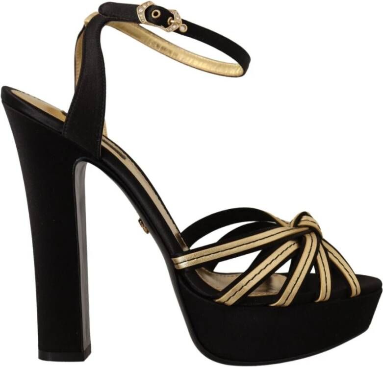 Dolce & Gabbana Hoge hak sandalen met glamoureuze touch Black Dames