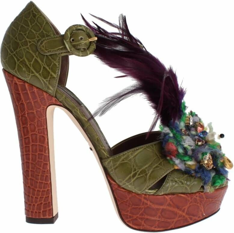 Dolce & Gabbana Sandalen met hoge hakken Groen Dames