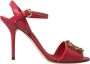 Dolce & Gabbana Rode Enkelband Stiletto Hakken Sandalen Red Dames - Thumbnail 7