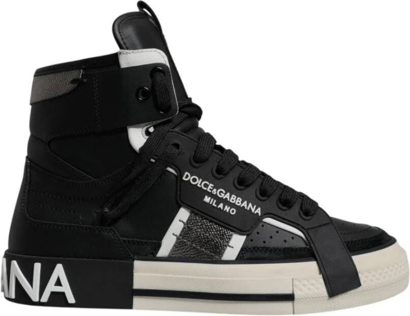 Dolce & Gabbana Geperforeerde hoge sneakers met logo