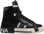 Dolce & Gabbana Geperforeerde hoge sneakers met logo - Thumbnail 1