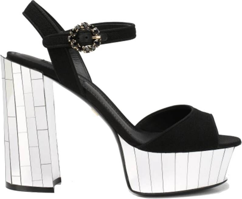 Dolce & Gabbana Hoge hak sandalen met enkelband Black Dames