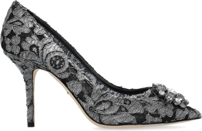 Dolce & Gabbana Pumps in Taormina Lace with Crystals Grijs Dames