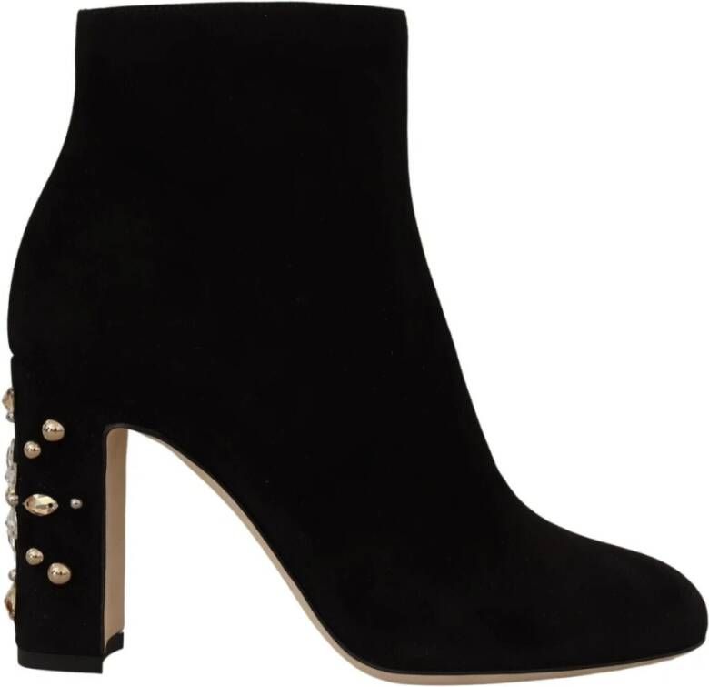 Dolce & Gabbana Hoogwaardige leren laarzen voor vrouwen Black Dames