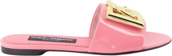 Dolce & Gabbana Instap Sandalen met Ronde Openeus Pink Dames