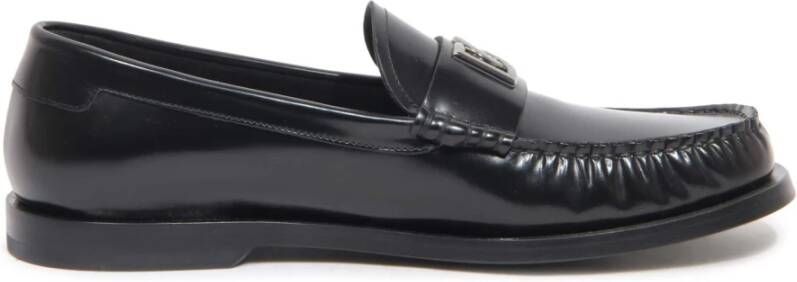 Dolce & Gabbana Zwarte platte schoenen voor vrouwen Black Heren