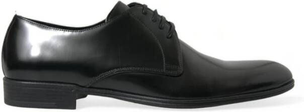 Dolce & Gabbana Zwarte Kalbslederen Derby Heren Veterschoenen Black Heren - Foto 3