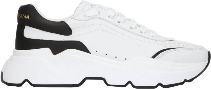 Dolce & Gabbana Witte Sneakers Lichtgewicht Ronde Neus Vetersluiting White Heren - Foto 2