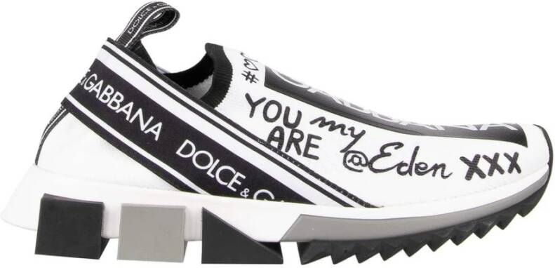 Dolce & Gabbana Italiaanse Technische Stoffen Sneakers White Dames