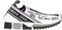 Dolce & Gabbana Elastische Technische Stof Sneakers Zwart Wit Multicolor Dames - Thumbnail 2