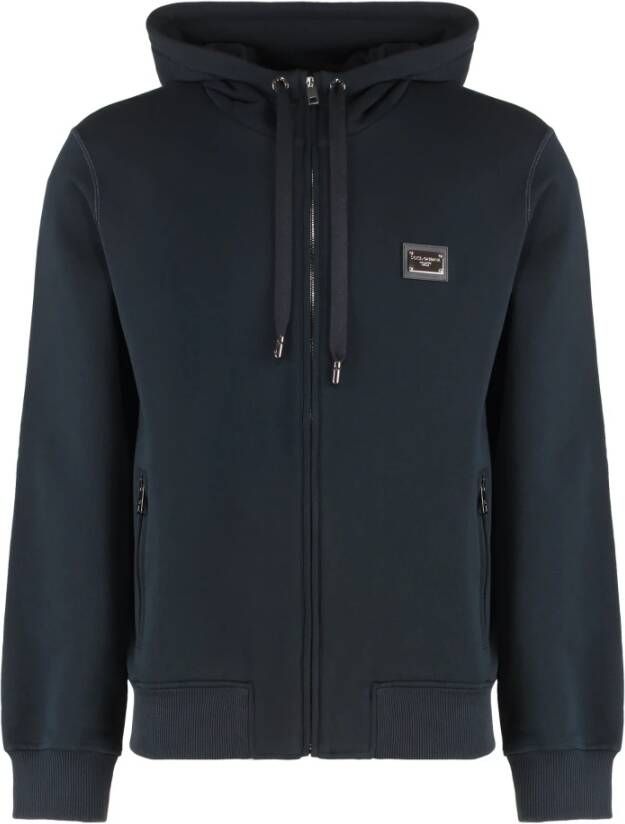 Dolce & Gabbana Katoenen Zip Hoodie met Ribboord
