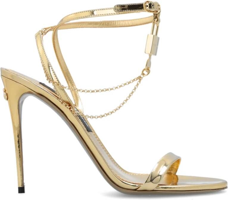 Dolce & Gabbana Keira sandalen met hak Yellow Dames