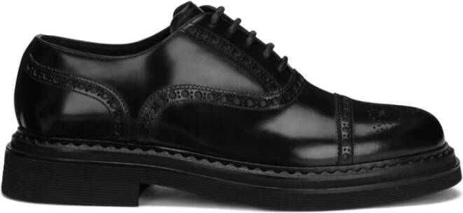Dolce & Gabbana Klassieke zwarte platte schoenen Black Heren