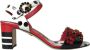 Dolce & Gabbana Kristal Bloemen Leren Sandalen Multicolor Dames - Thumbnail 1