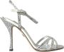 Dolce & Gabbana Kristal Hak Sandalen Zilver Versierd Gray Dames - Thumbnail 9