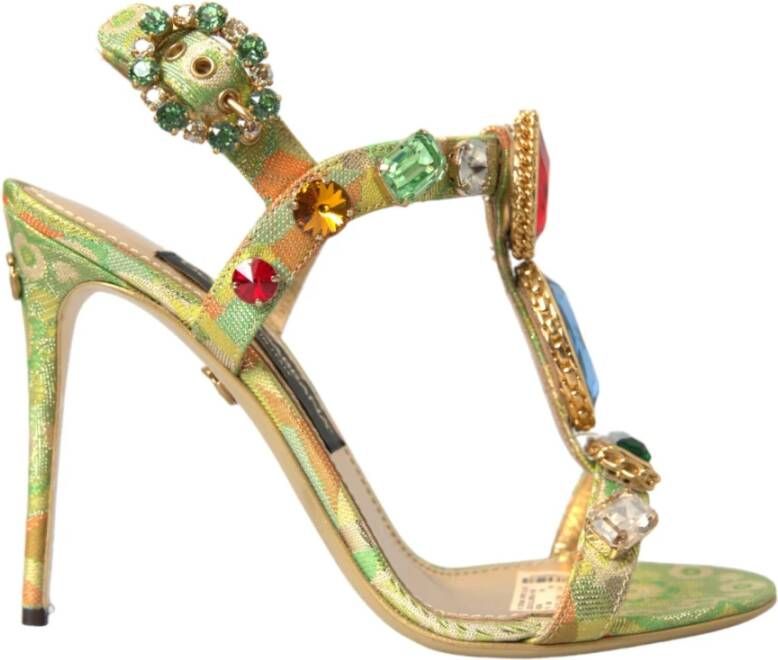 Dolce & Gabbana Kristal Jacquard Sandalen Multicolor Dames