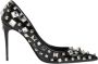 Dolce & Gabbana Kristal Studs Stiletto Leren Hakken - Thumbnail 1
