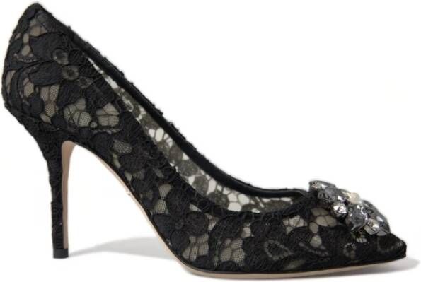 Dolce & Gabbana Belluci pumps dames leer metaal(overige ) Glas linnen vlas kalfsleer 35 5 Zwart