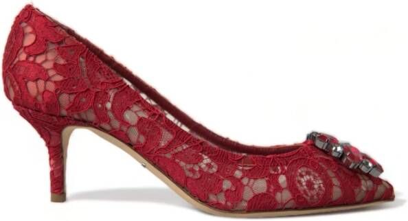 Dolce & Gabbana Rode leren Bellucci Taormina pumps Red Dames