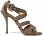 Dolce & Gabbana Bronzen Kristal Stiletto Hakken Sandalen Gray Dames - Thumbnail 13