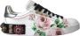 Dolce & Gabbana Kristalversierde Bloe leren Sneakers - Thumbnail 1