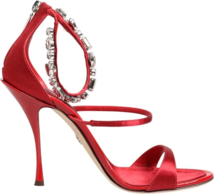Dolce & Gabbana Kristalversierde enkelband sandaalhakken