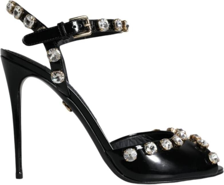 Dolce & Gabbana Kristalversierde enkelband sandalen