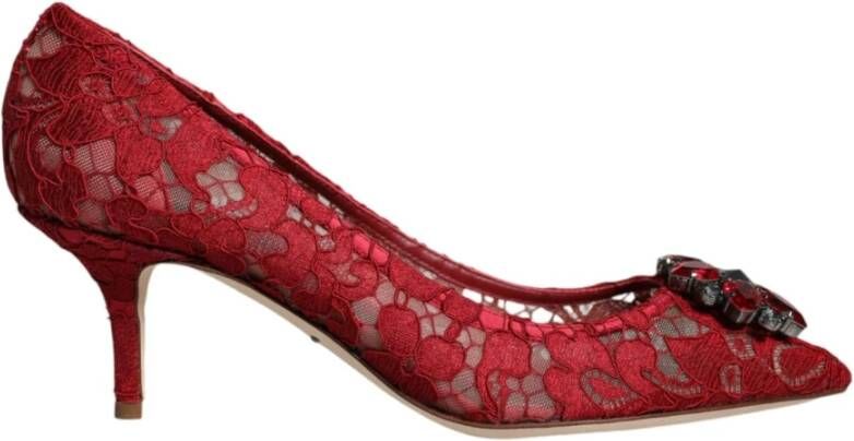 Dolce & Gabbana Kristalversierde hakken pompen Rood Red Dames