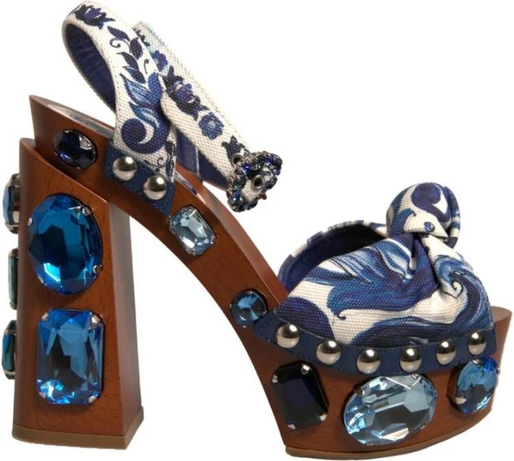 Dolce & Gabbana Kristalversierde Plateausandalen