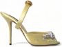 Dolce & Gabbana Kristalversierde Gele Hakken Muiltjes Yellow Dames - Thumbnail 1
