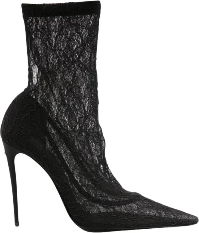 Dolce & Gabbana Lace Ankle Boots