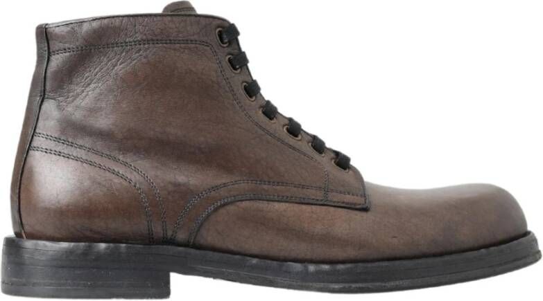 Dolce & Gabbana Bruine Paardenleren Perugino Schoenen Brown Heren