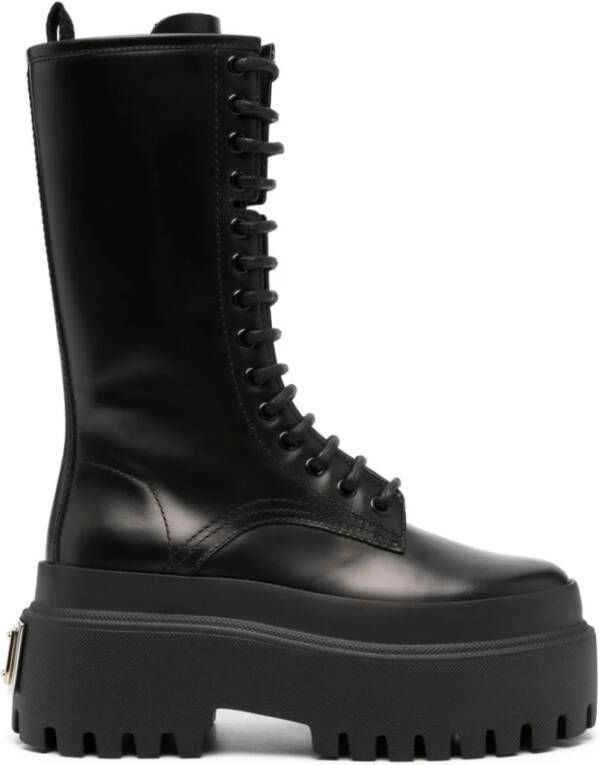 Dolce & Gabbana Lace-up Boots Zwart Dames