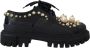 Dolce & Gabbana Prachtige Zwarte Trekking Derby met Gouden Studs Black Dames - Thumbnail 13